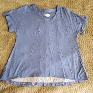 Light Blue top with floral back